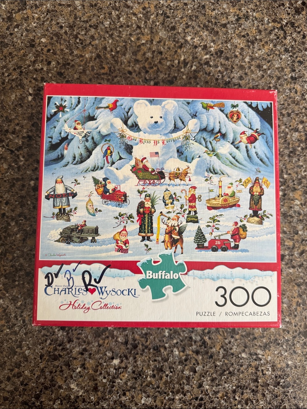 Buffalo Charles Wysocki Holiday Collection Snow Christmas 300 piece Puzzle
